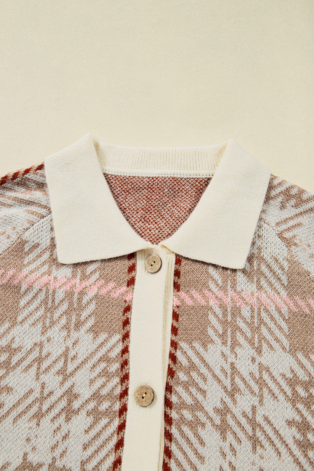 Navy Trim Front Cardigan PLUS Sweater