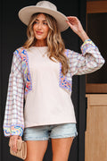 Margaret Ricrac Trim Floral Blouse