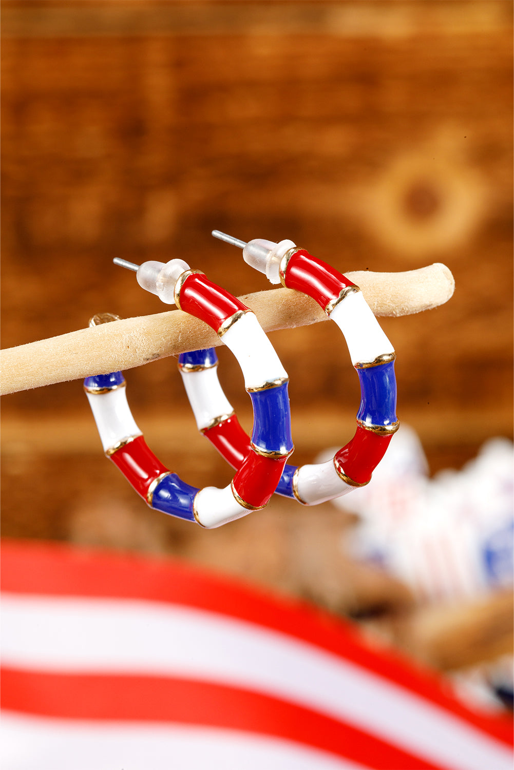 Leyla C Shape Stud Earrings