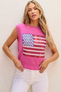Grace american Flag Knitted Vest