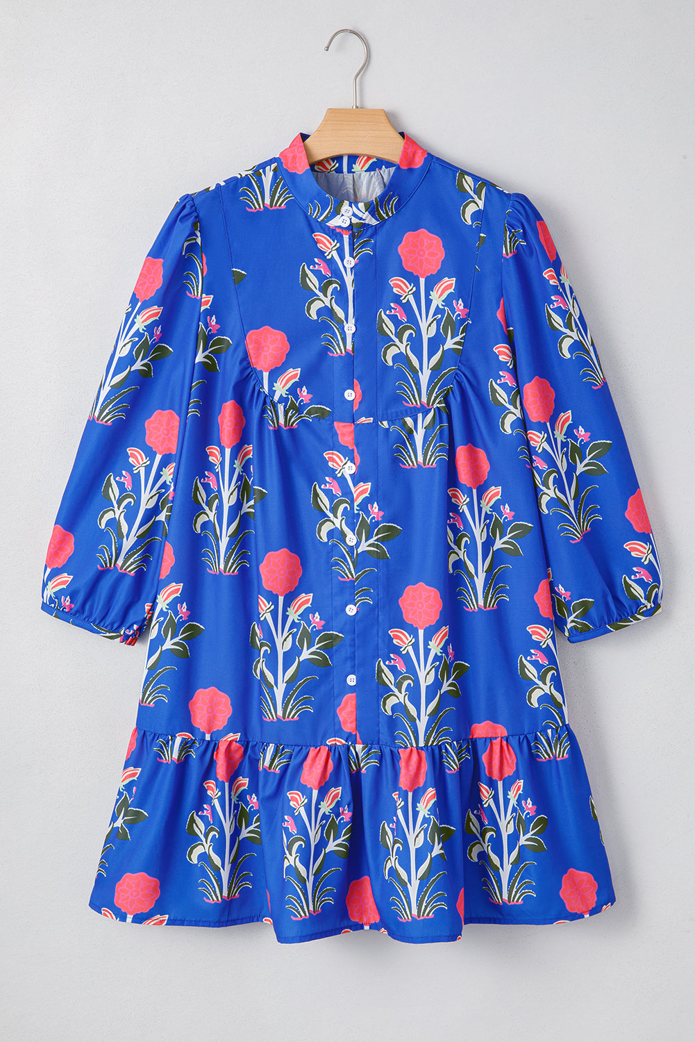 Zahra Sleeve Ruffle Hem Dress