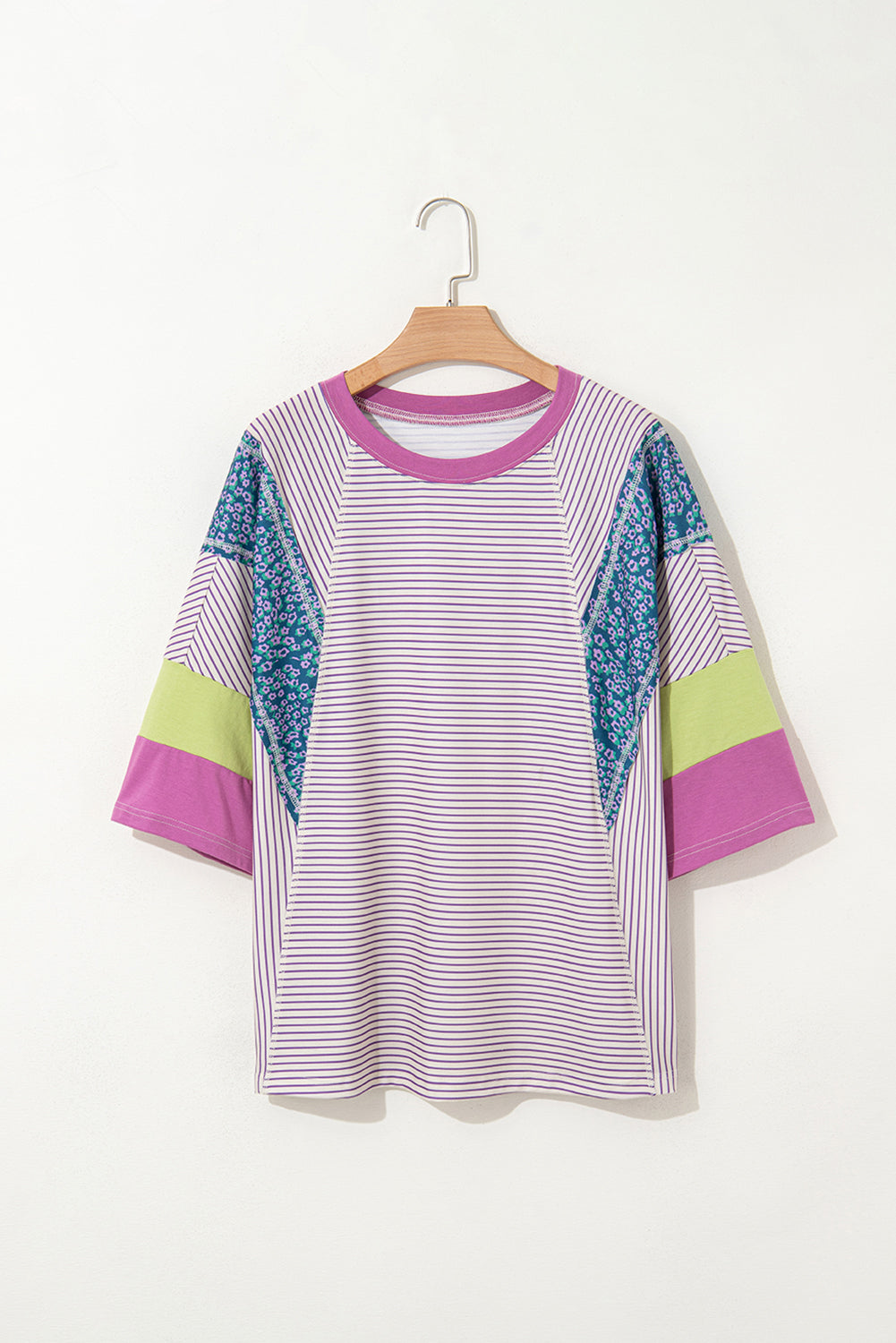 Kyra Patchwork Bracelet Sleeve Blouse