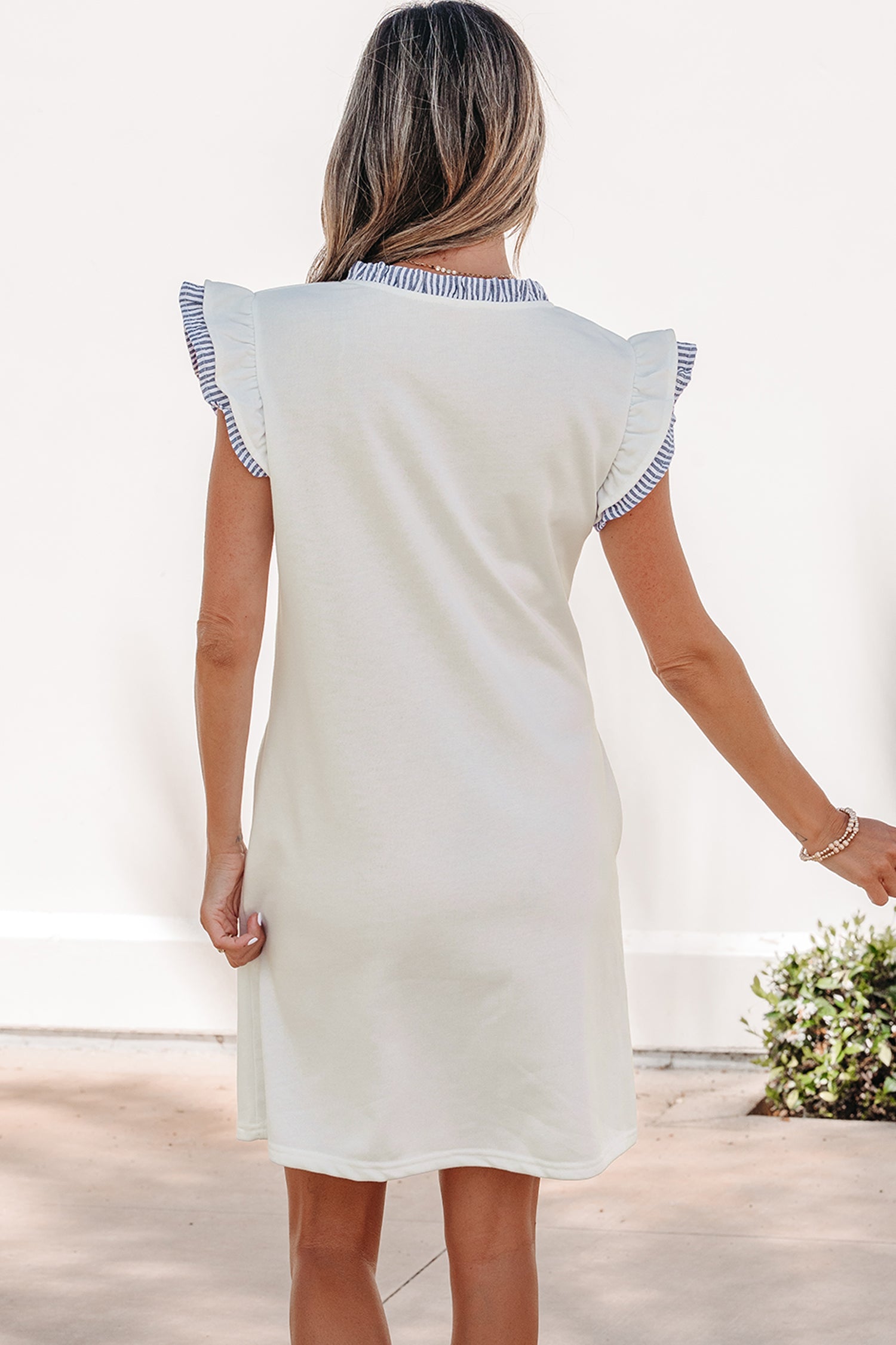 Aleena Ruffle Trim Sleeveless Dress