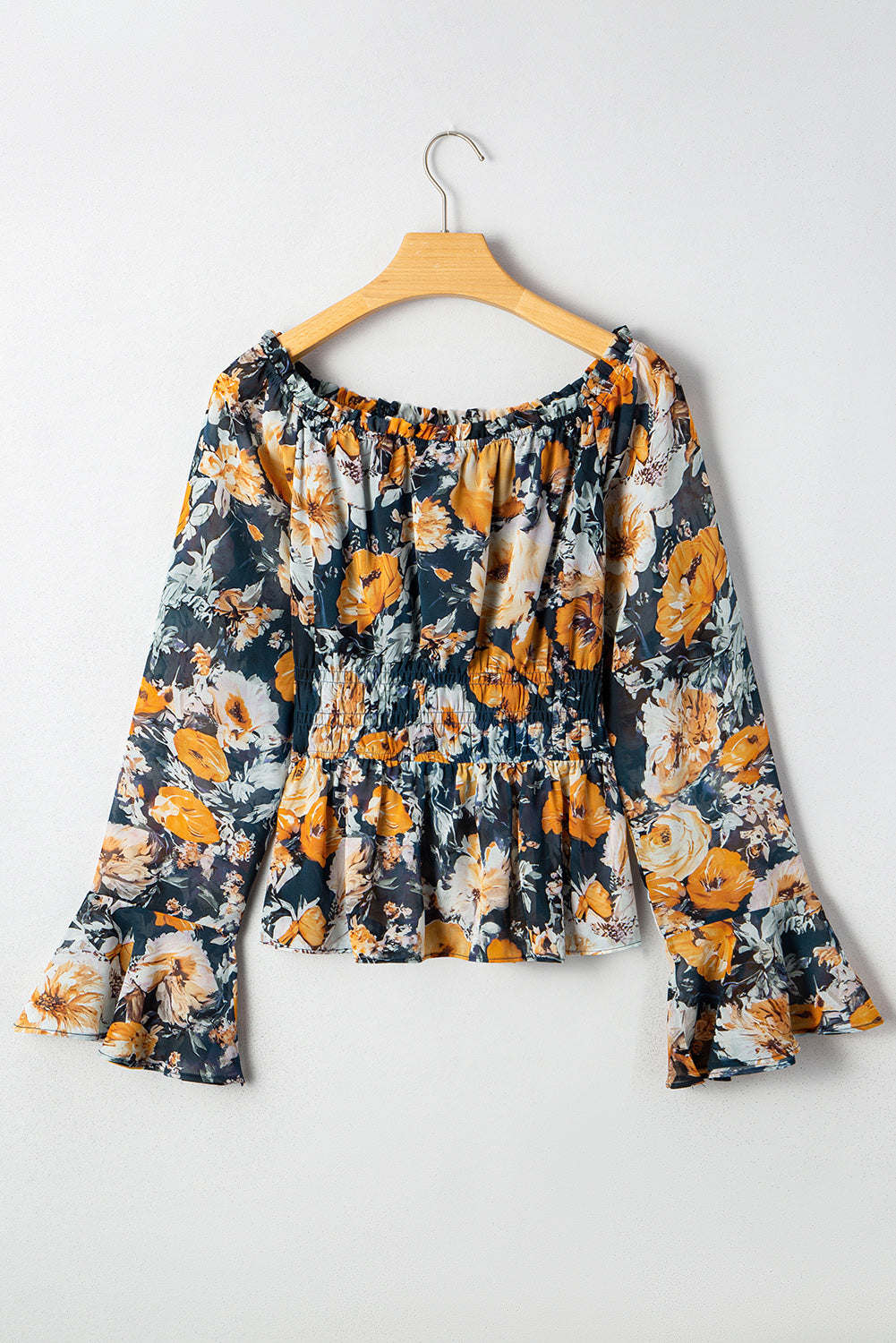 Azalea Sleeve Smocked Peplum Top
