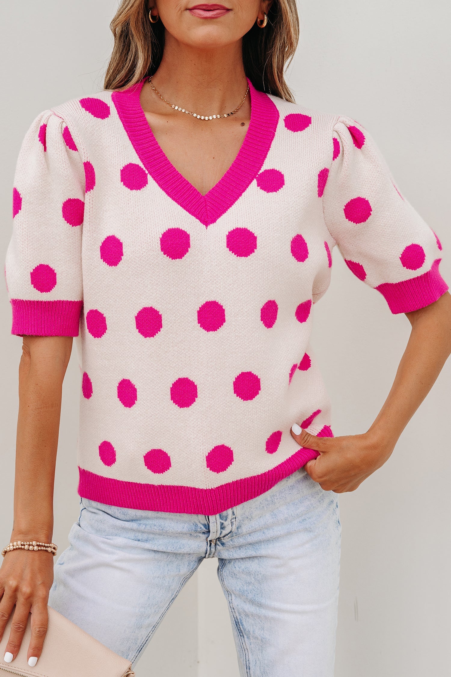 Alexia Puff Short Sleeve Sweater