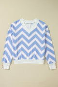 Whitney Striped Print Oversized Top