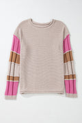 Ava Colorblock Exposed Seam Sweater