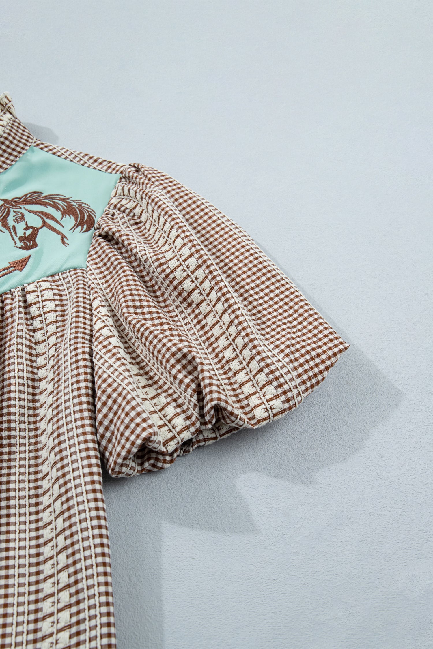 Maggie Puff Sleeve Gingham Blouse