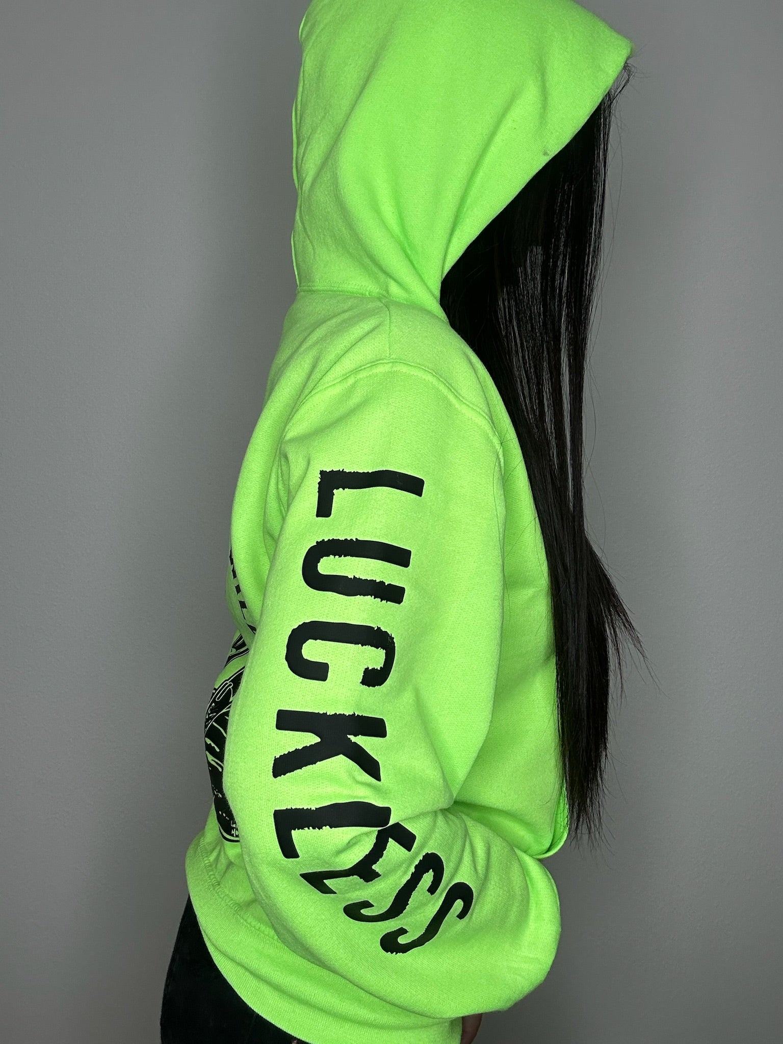 Out Here Being Wild Neon Green Hoodie