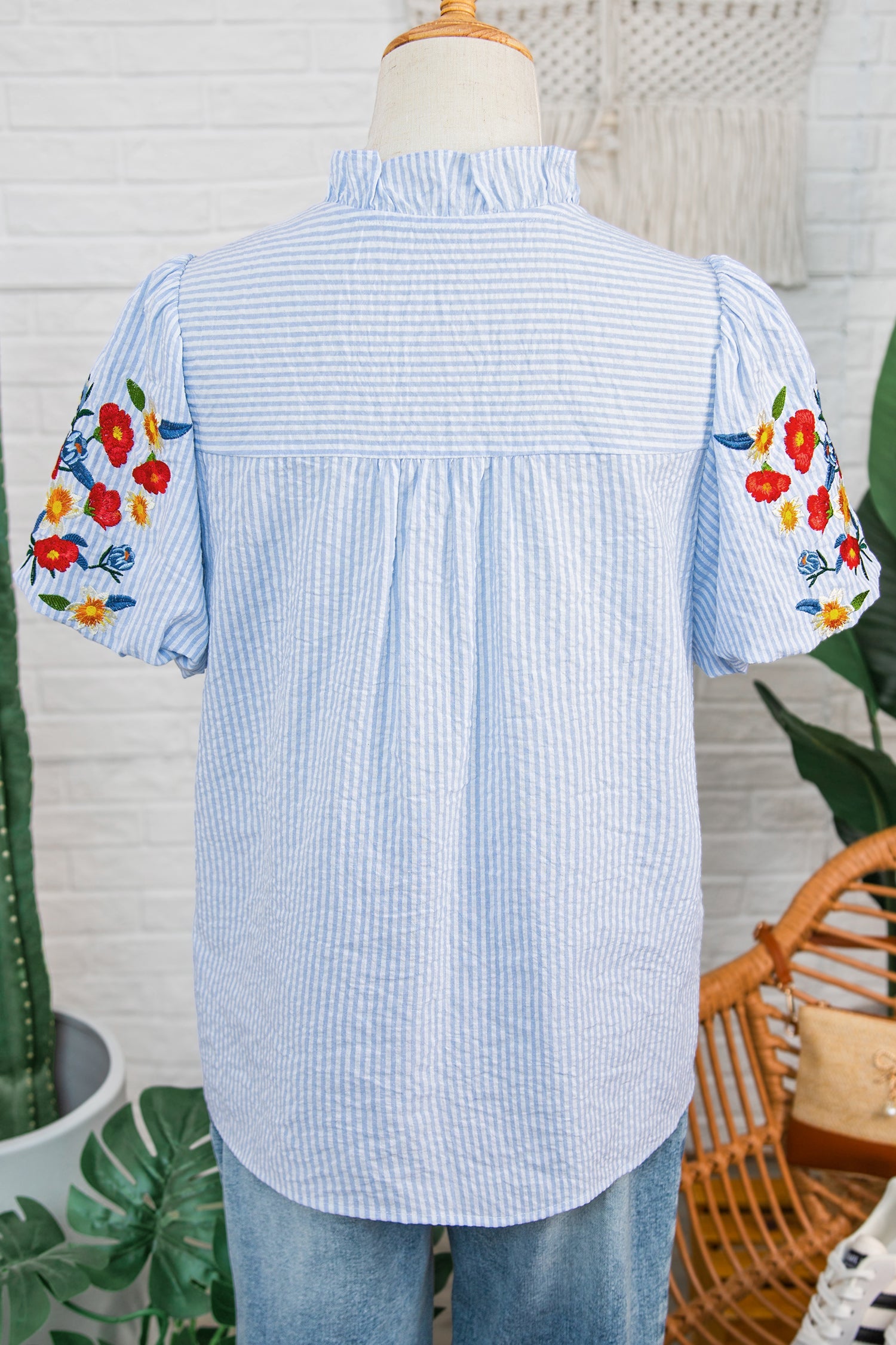 Ruthie Sleeve Ruffle Trim Shirt