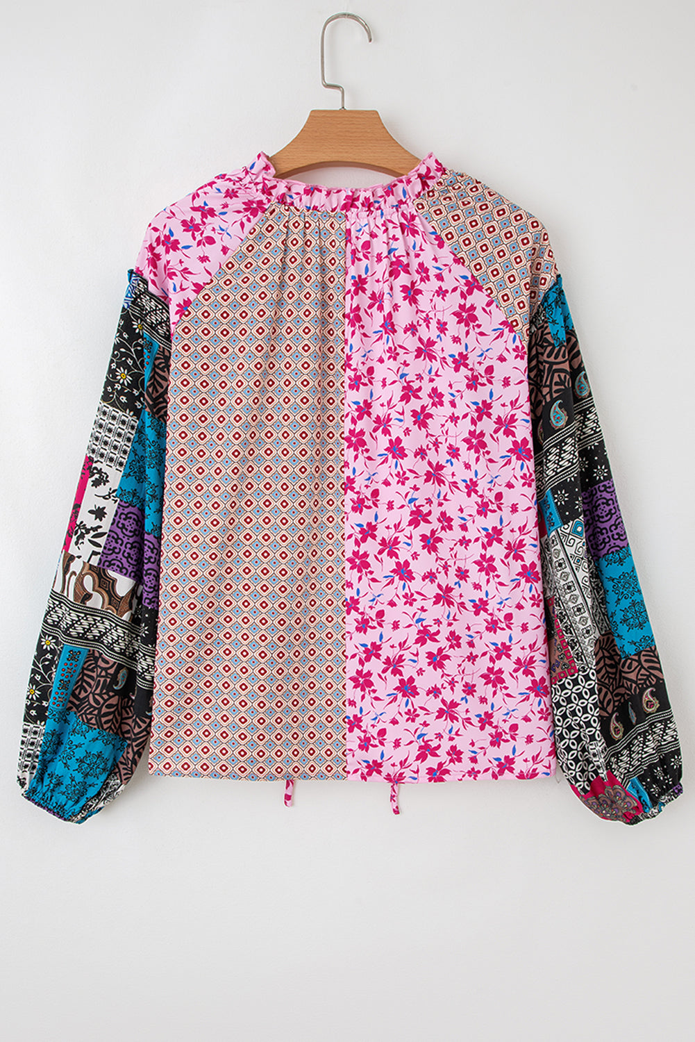Solirina Shoulder Bubble Sleeve Blouse