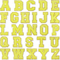 Yellow Self Adhesive Chenille Letters Patches