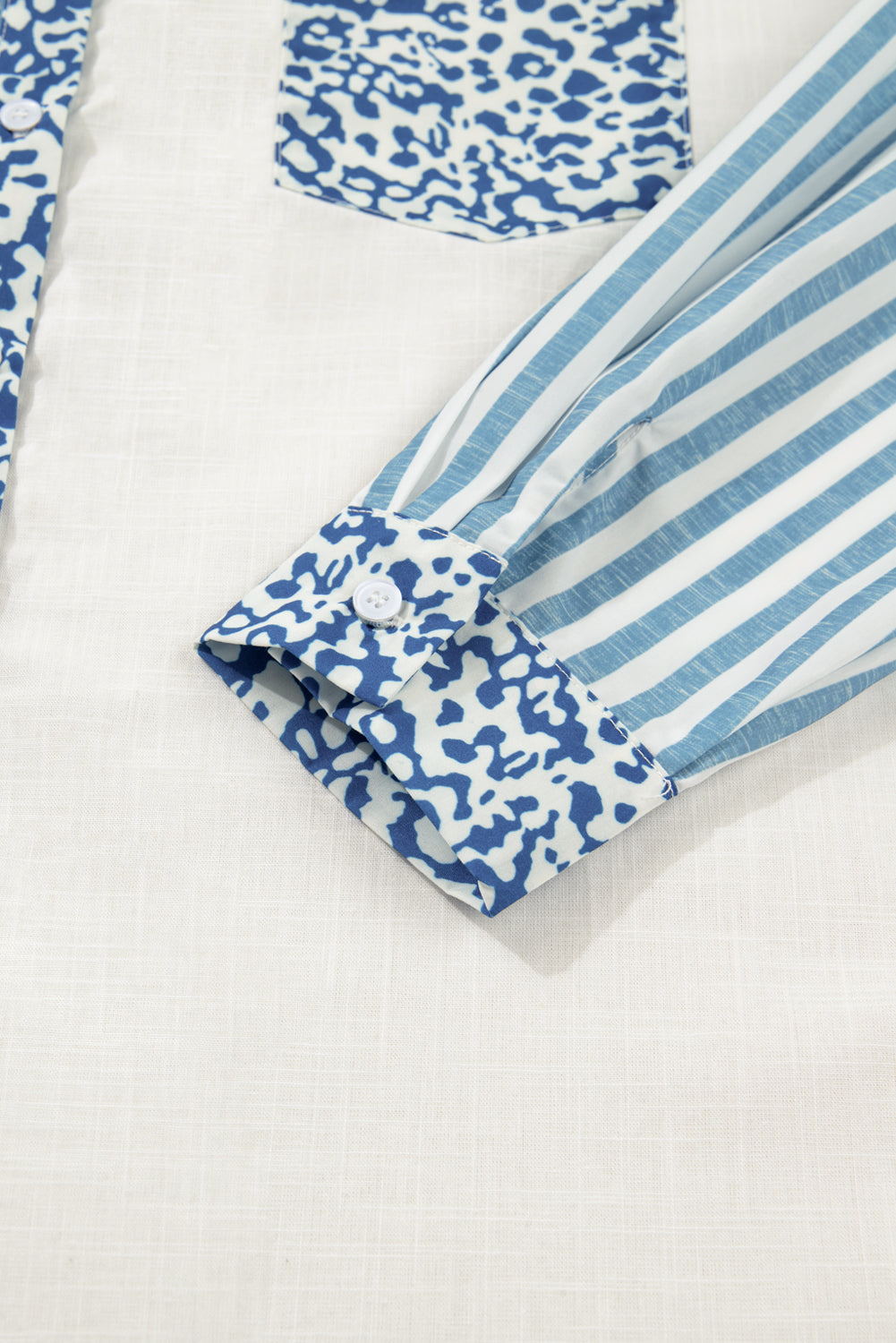 Livia Striped Patchwork Casual PLUS Shirt