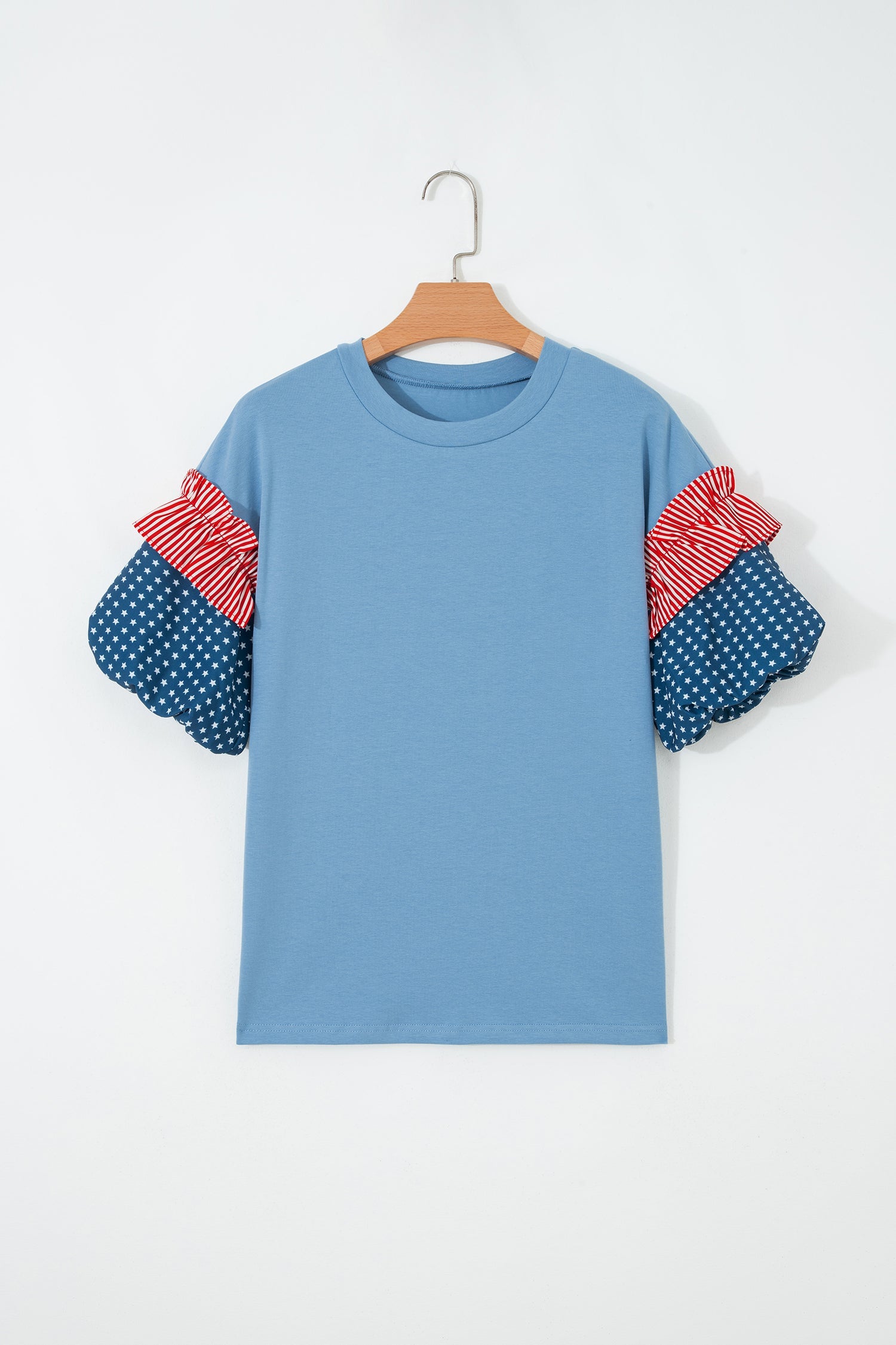 Henley Short Puff Sleeve Top