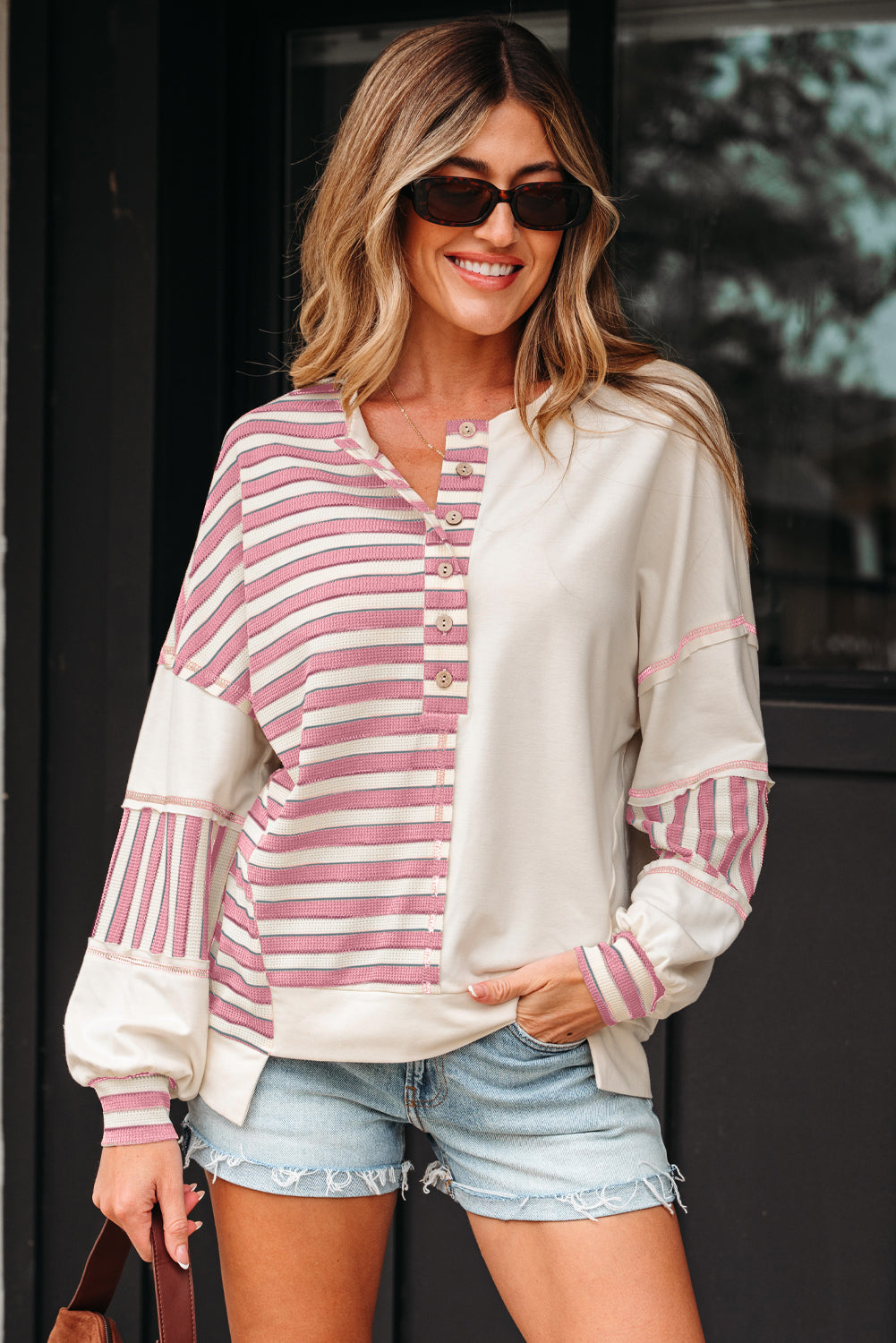 Aadhya Patchwork Oversized Pullover Top