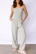 Calliope Square Sleeveless Floral Jumpsuit