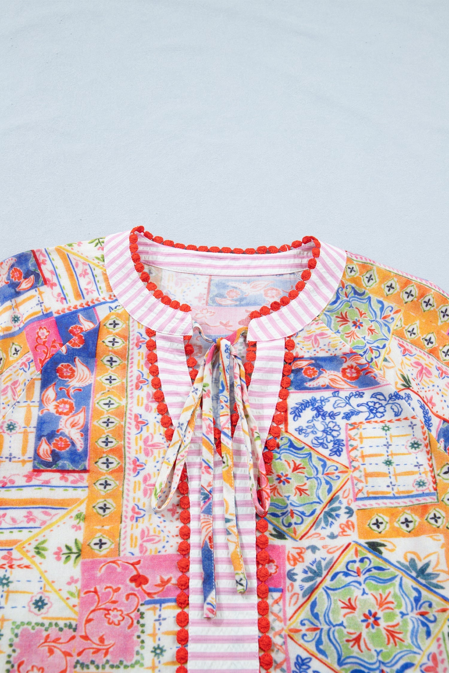 Deborah Print Short Sleeve Blouse