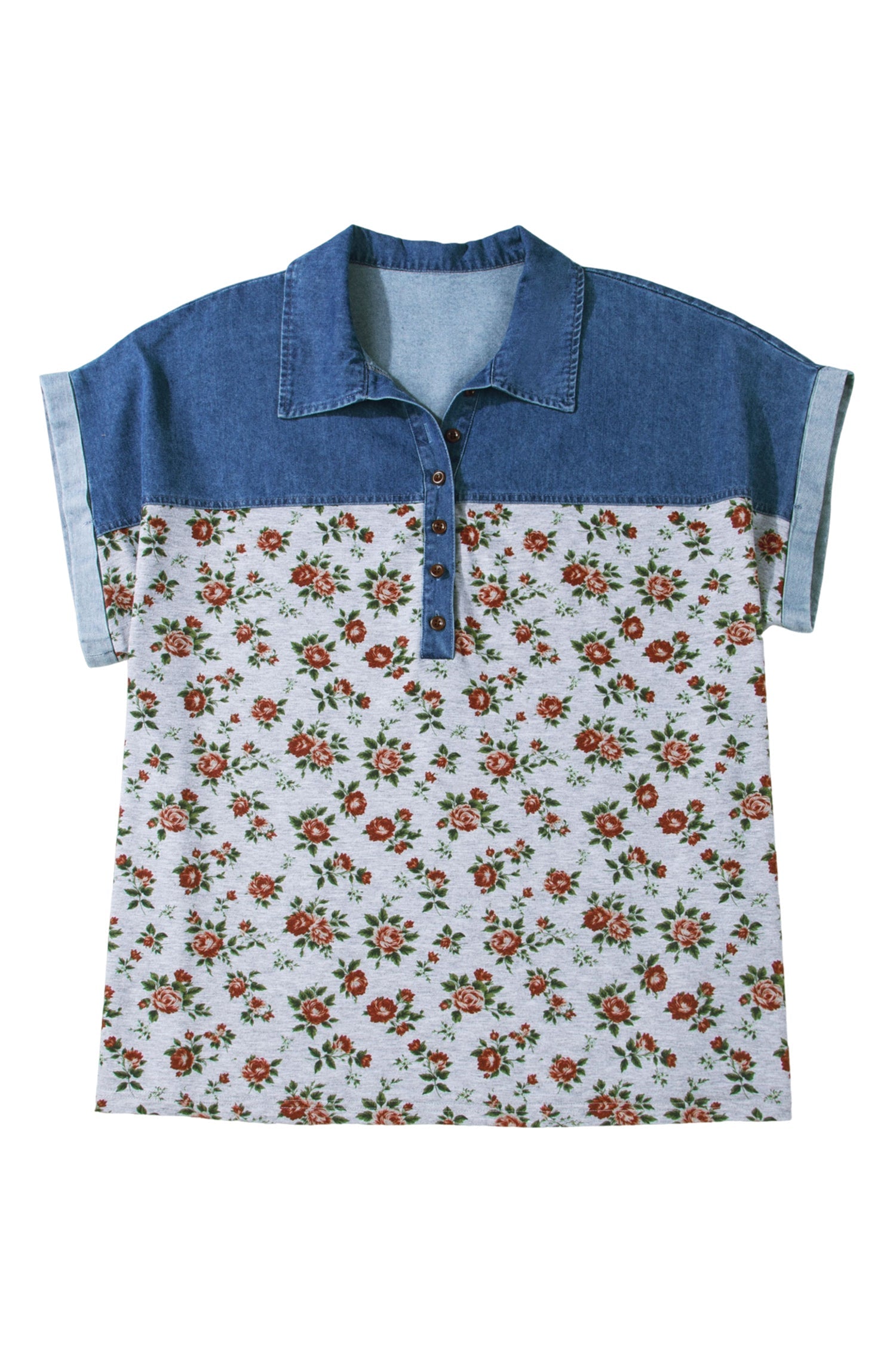 Karla Print Patchwork Polo PLUS Tee