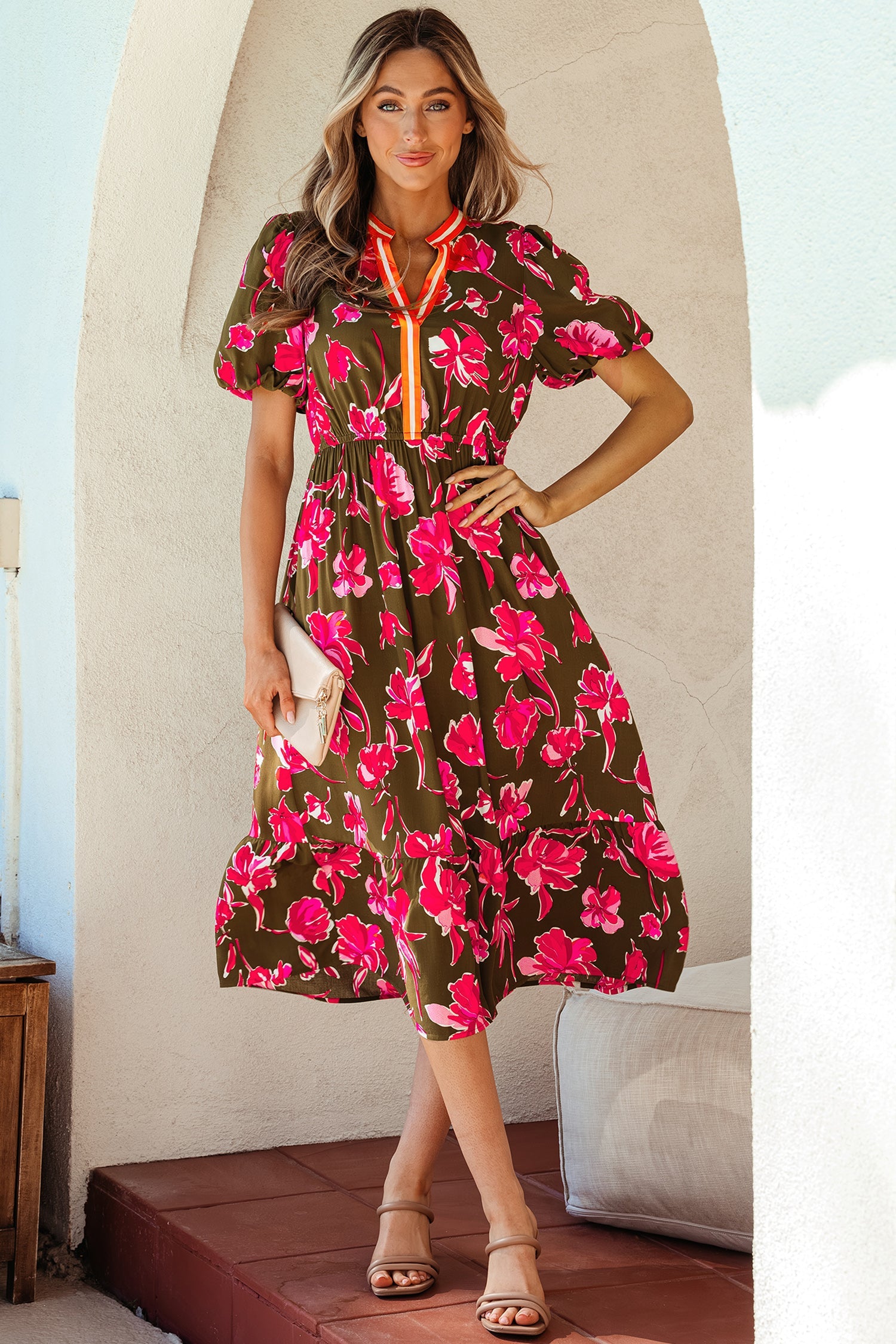 Renata Ruffle Hem Maxi Dress
