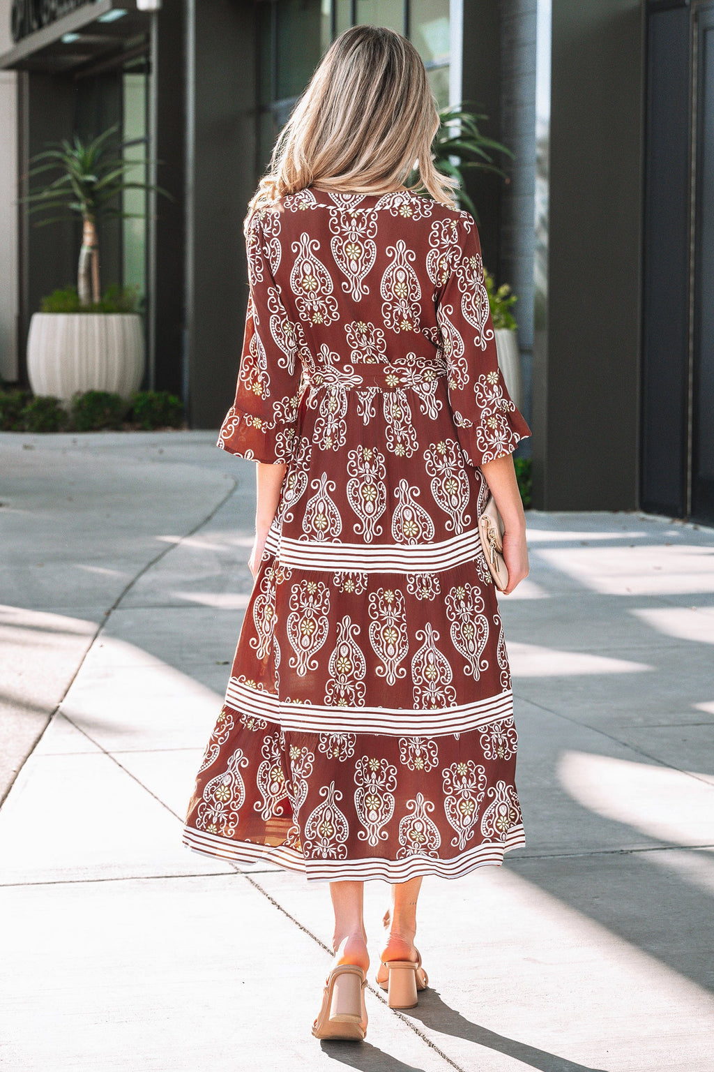 Katie Trim Tiered Maxi Dress