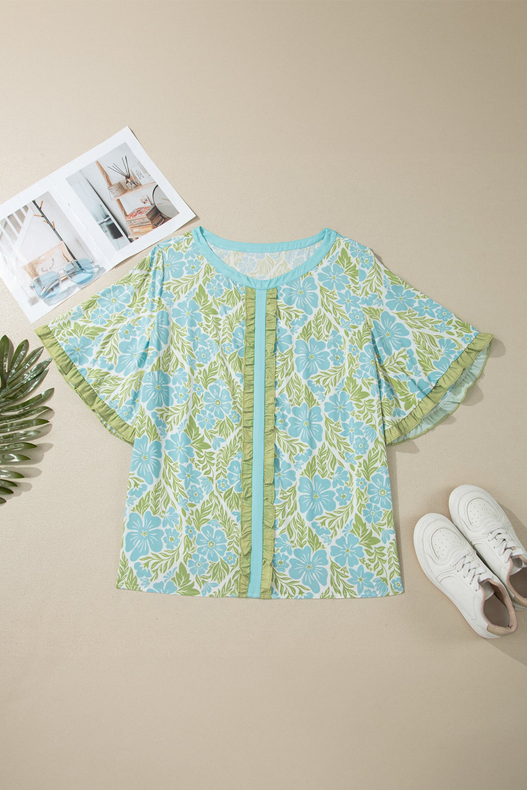 Elina Trim Short Sleeve PLUS Blouse