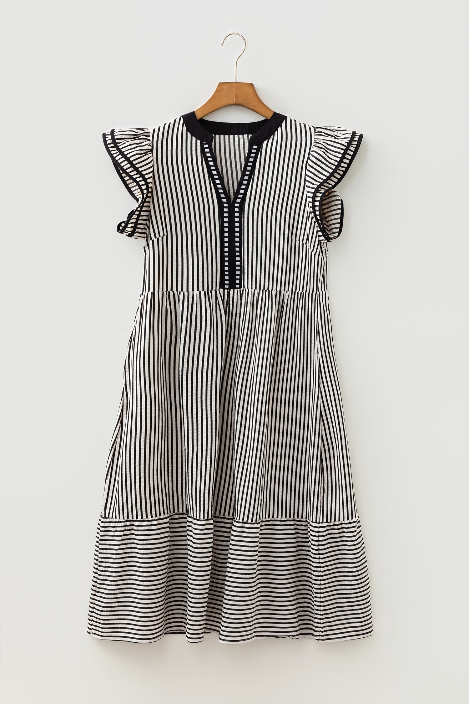 Opal Contrast Trim Midi Dress