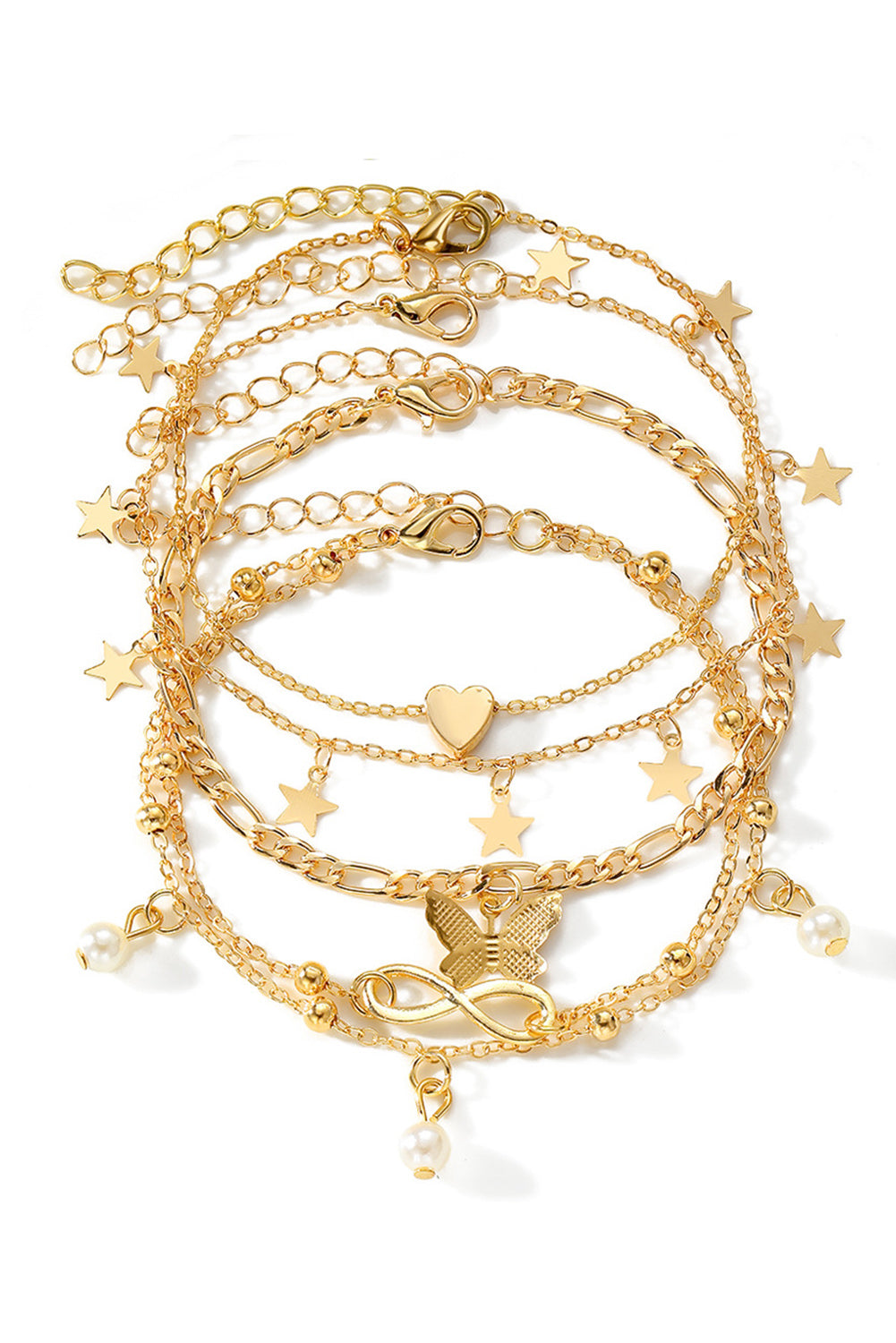 Luisa Butterfly Layer Pendant anklet
