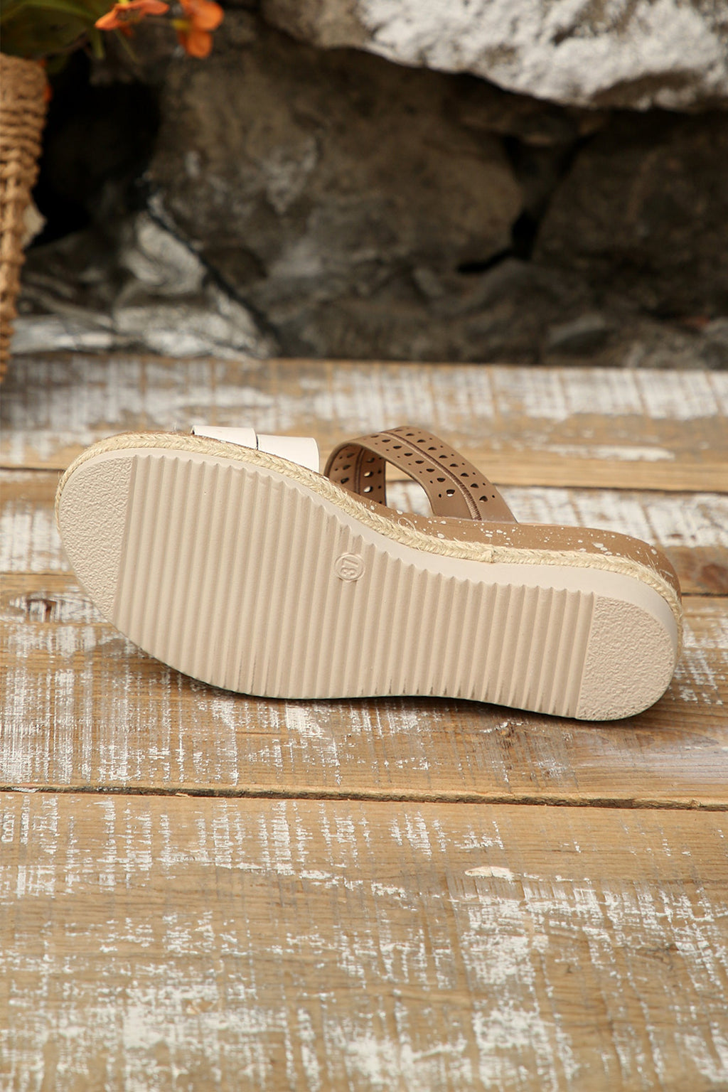 Nevaeh Straps Platform Wedge Slippers