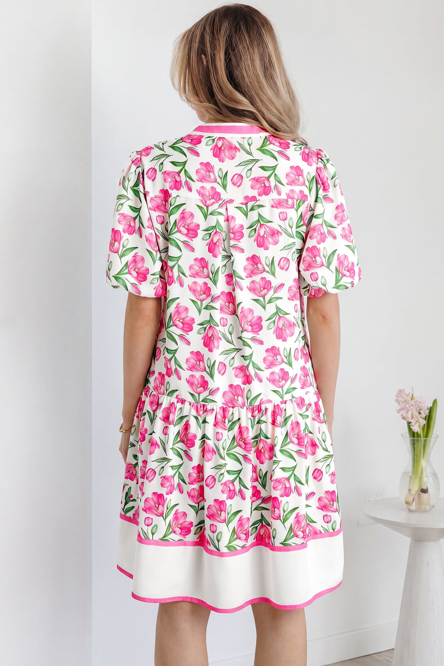 Aliya Block Trim Short Dress