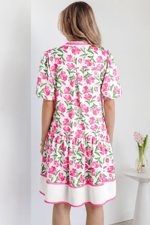 Aliya Block Trim Short Dress
