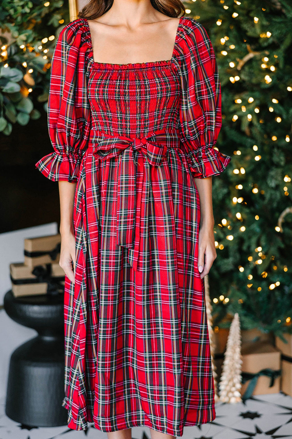 Jazmin Waist Flared Midi Dress
