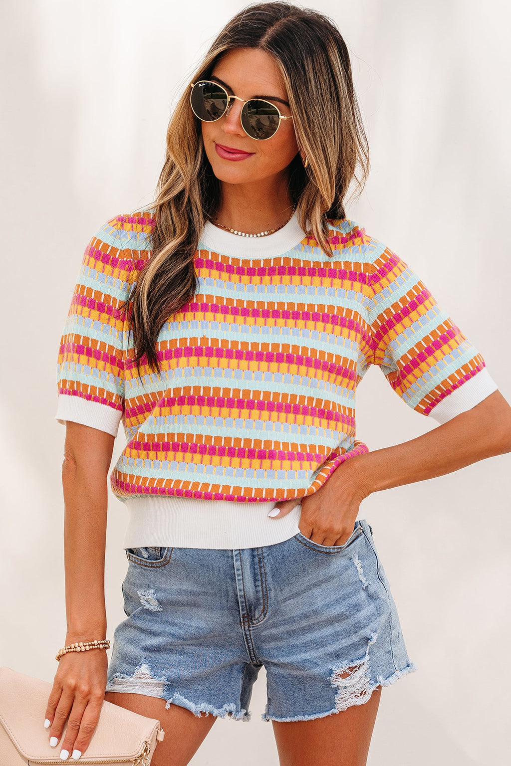 Bellamy Knit Short Sleeve Sweater