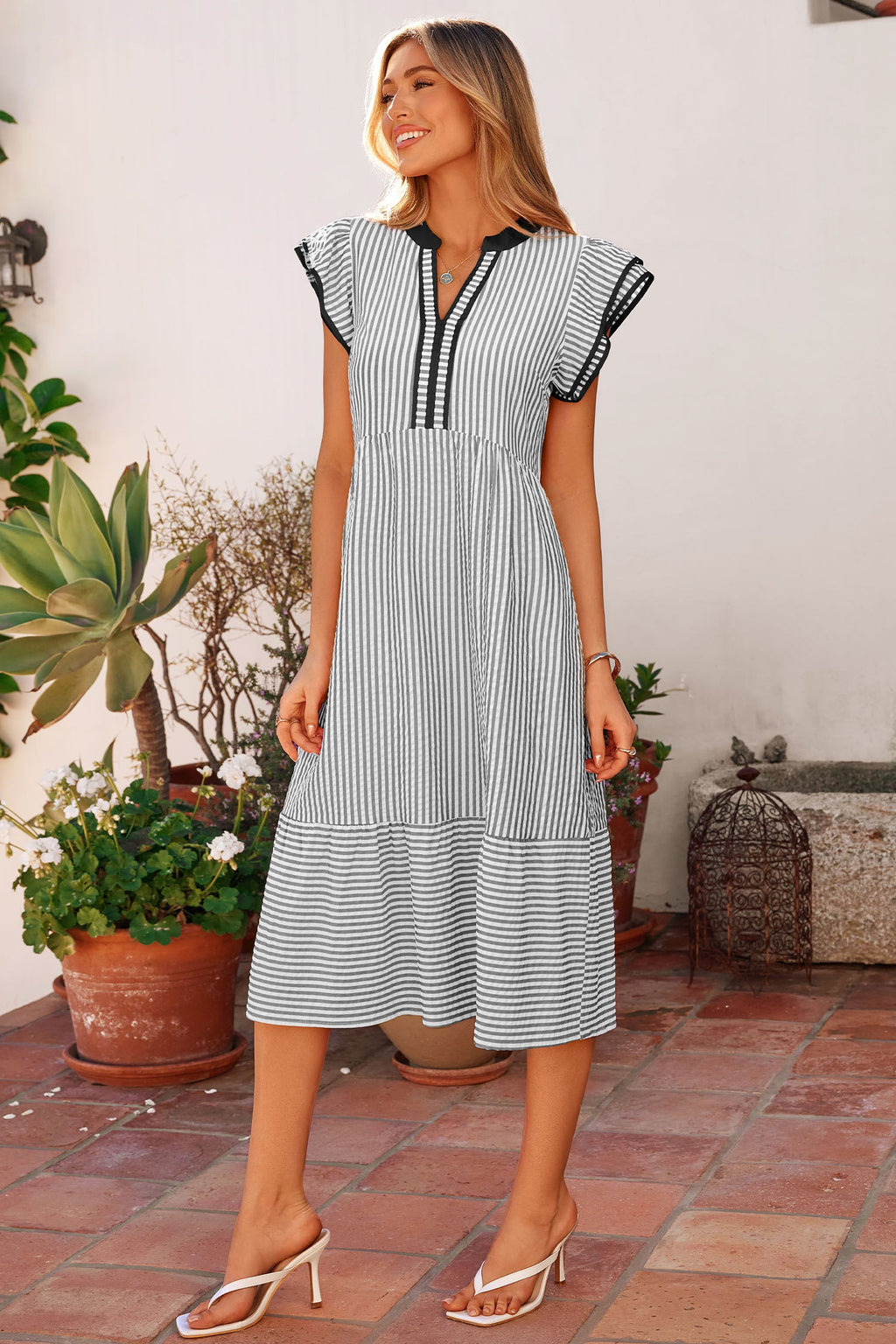 Charley Sleeve Casual Long Dress