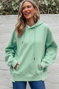 Promise Textured Baggy Solid Hoodie