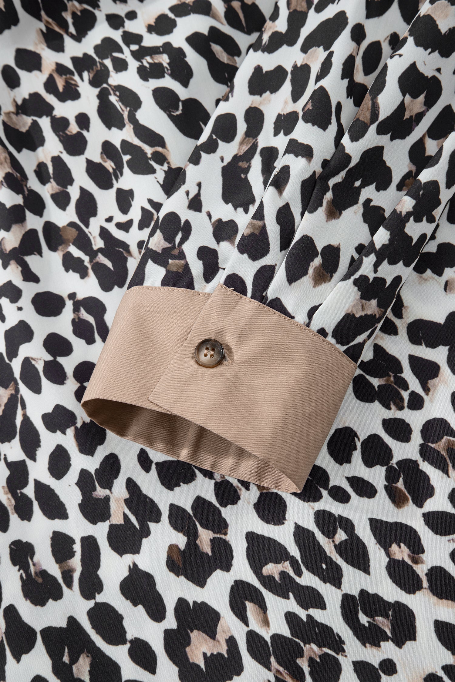 Kayleigh Print Contrast Trim Long Sleeve PLUS Top