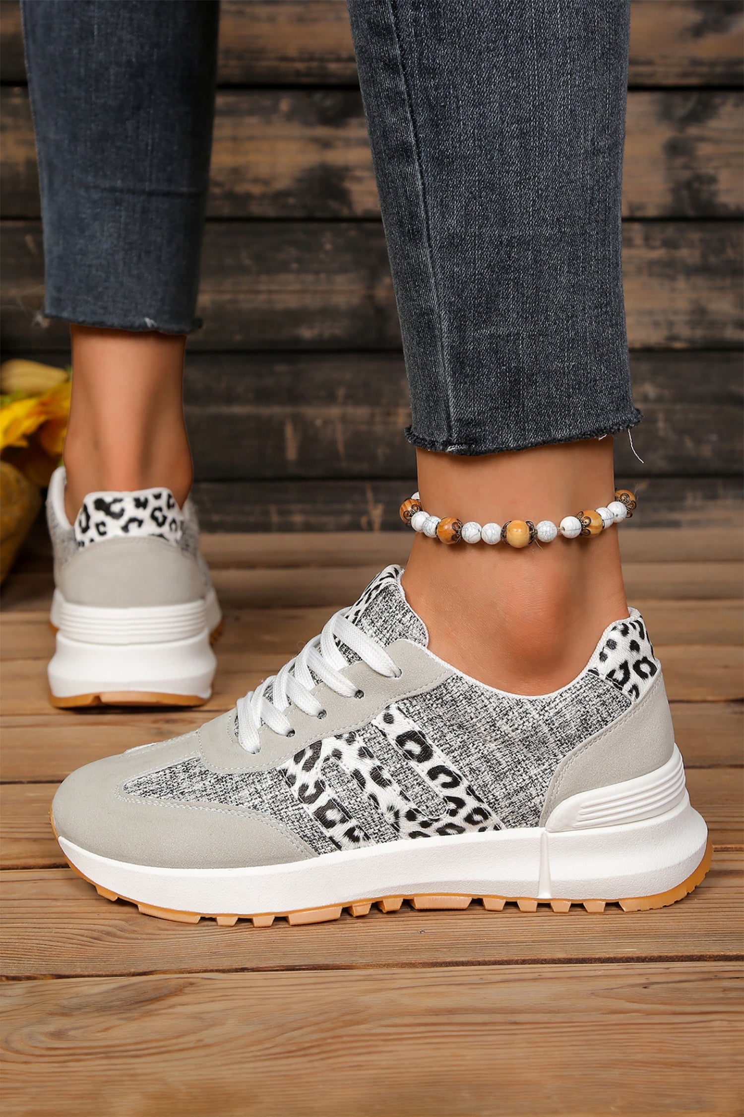 Rosalia Detail Lace Up Sneakers