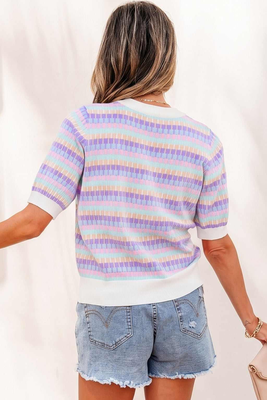Ailany Knit Short Sleeve Sweater