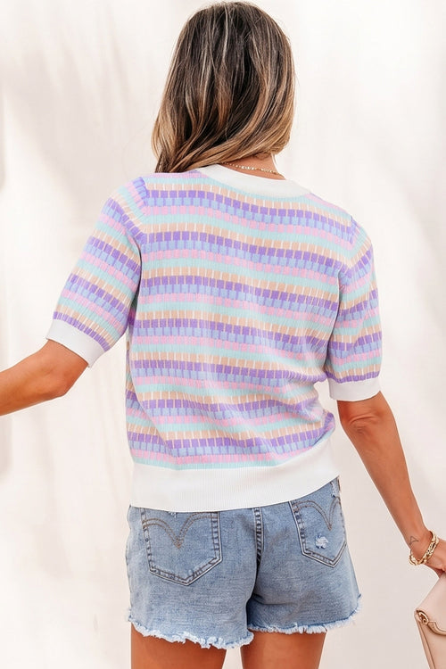 Ailany Knit Short Sleeve Sweater