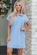 Blake Scallop Hem Mini Dress