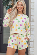 Ember Shoulder Pullover Drawstring Shorts Set