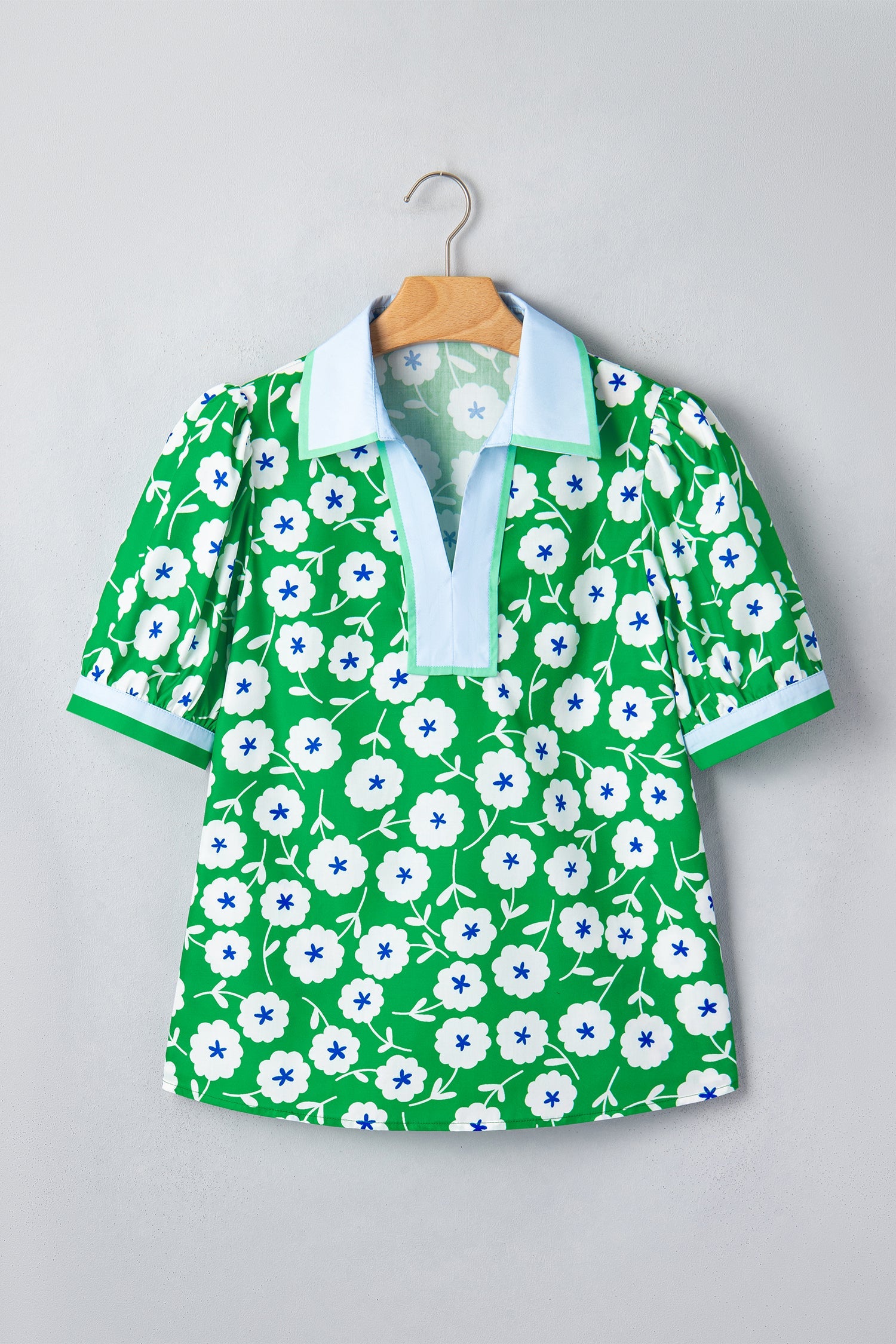 Antonella Collar Short Sleeve Blouse