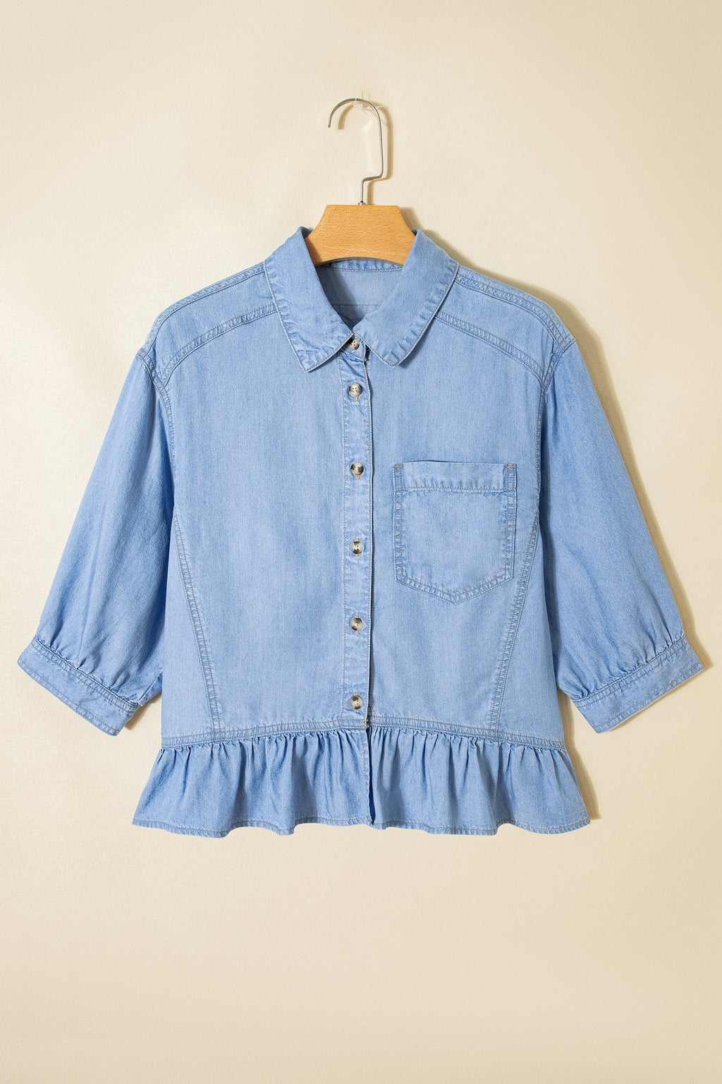 Daphne High Low Chambray Shirt