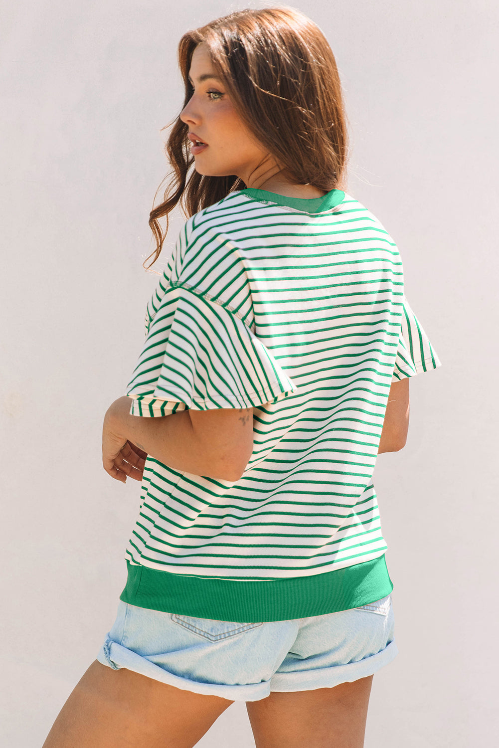 Sol Ruffle Short Sleeve Top