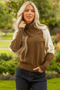 Kinley Puff Sleeve Mock Sweater