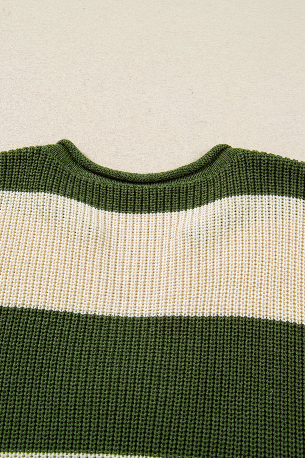Violet Stripe Colorblock Notched PLUS Sweater