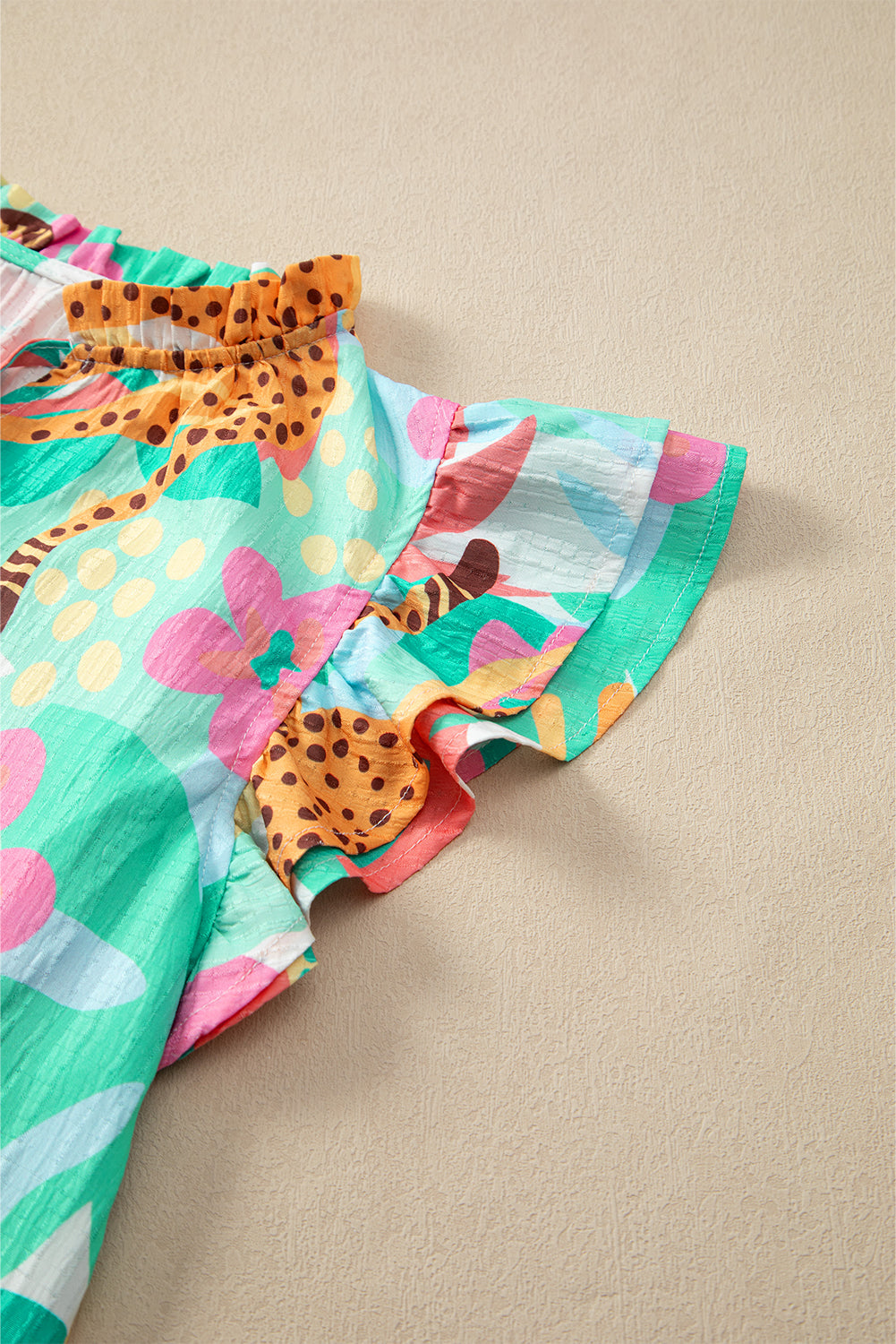 Magnolia Tie Summer Floral Blouse
