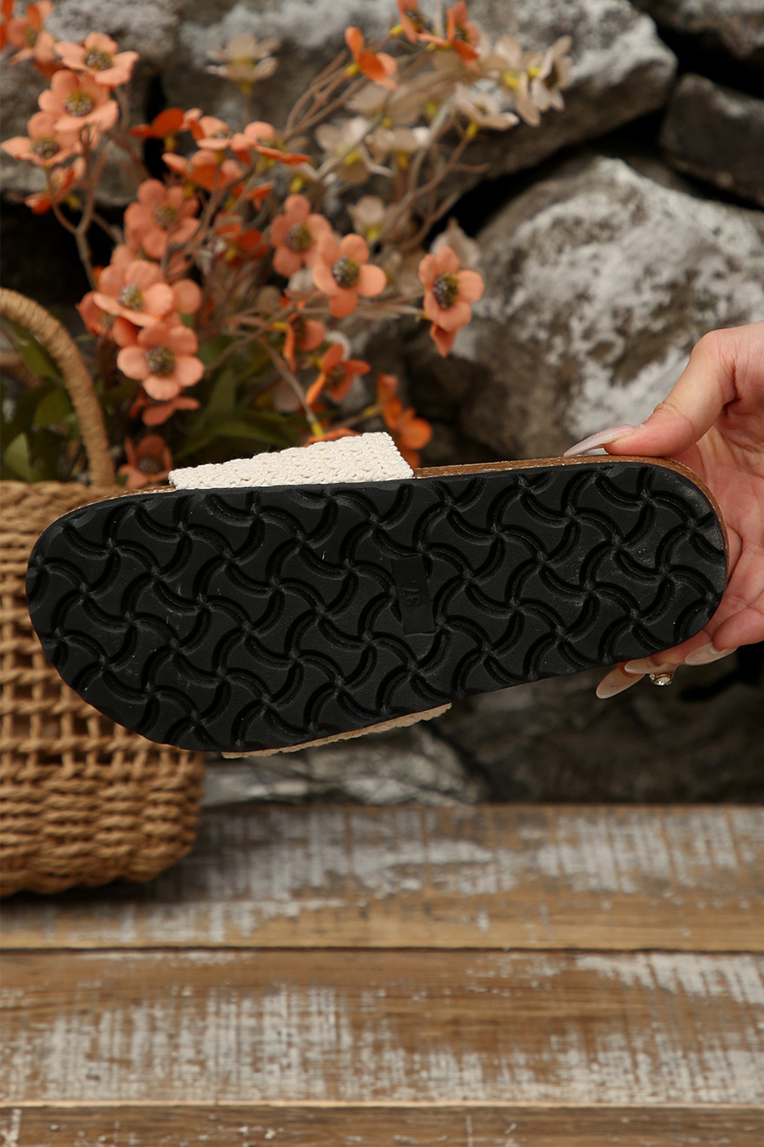 Anne Open toe Flat Slippers