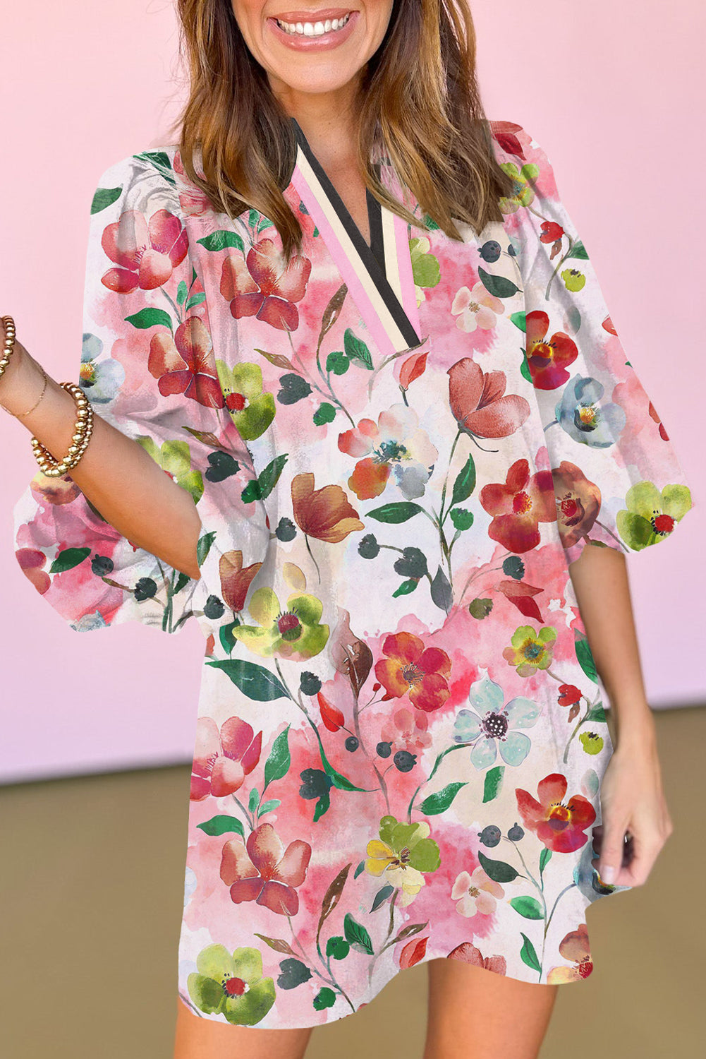 Aliya Half Sleeve Shift Dress