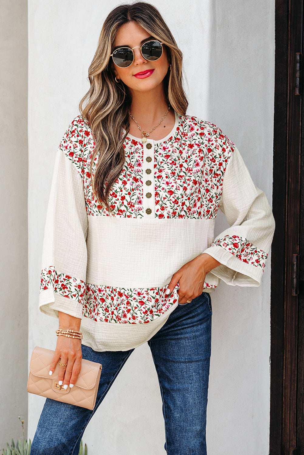 Penny 3 4 Sleeve Blouse