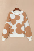Abigail Pattern Drop Shoulder Sweater